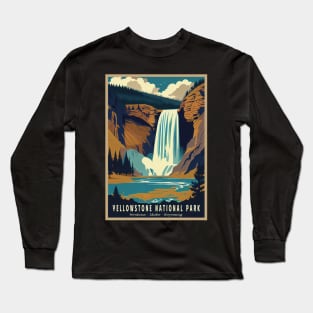 Yellowstone National Park Vintage Poster Long Sleeve T-Shirt